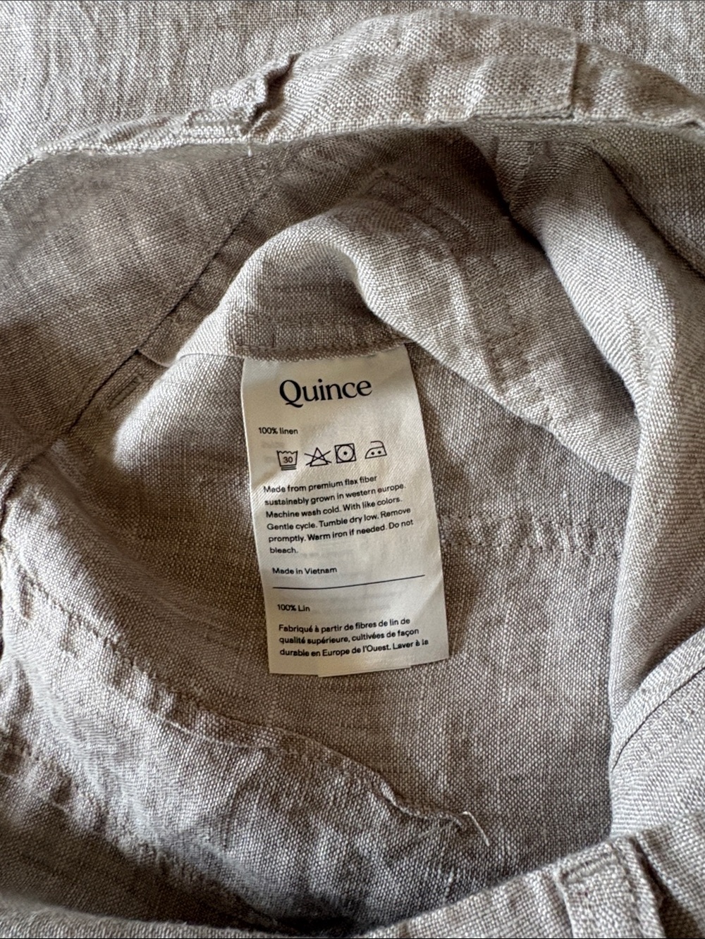 Quince 100% Linen Pants in Natural Beige New with tags Size 6 - Picture 4 of 8